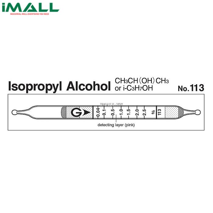 Ống dò đo nhanh Cồn isopropyl C3H7OH Gastec 113 (0,02 ~ 5,0%)