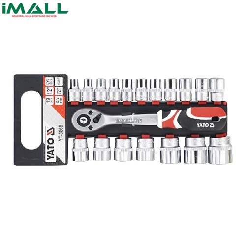 Bộ tuýp tay vặn tổng hợp 19 chi tiết Yato YT-3868 (1/2")