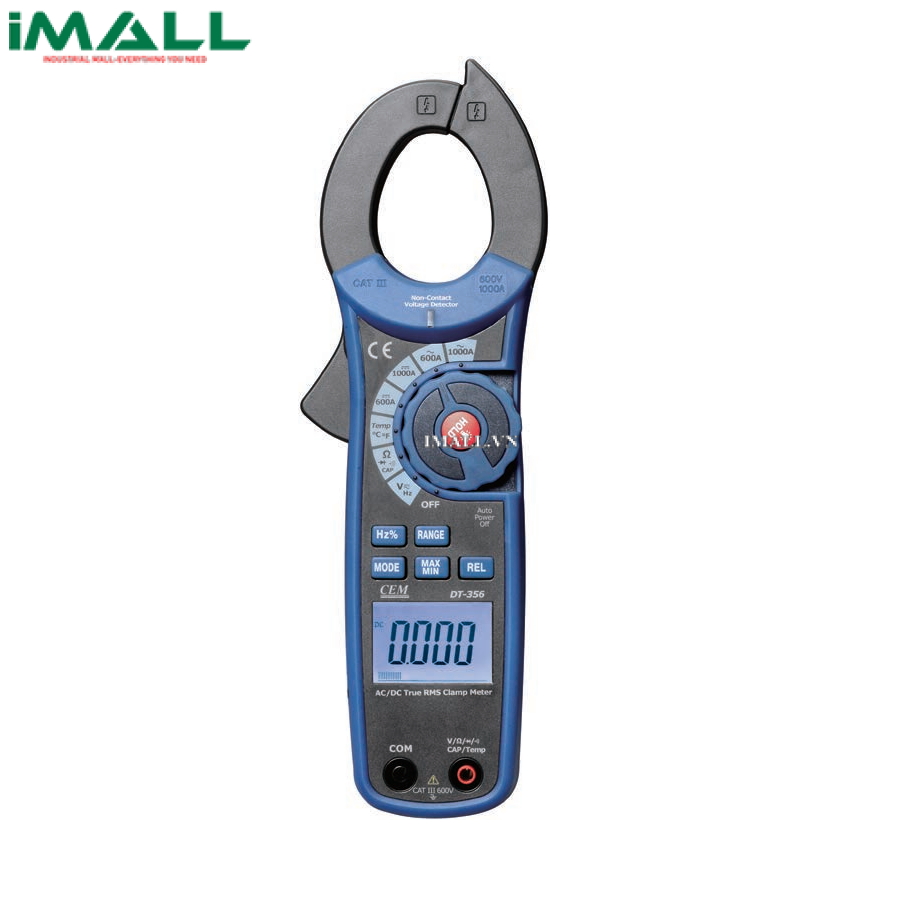 Ampe kìm AC CEM DT-355H (True RMS, 1000A AC, 600V)