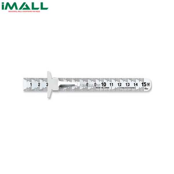 Thước lá thẳng mạ SATIN vạch kaidan Niigata Seiki SVC-15KD (0〜150mm)
