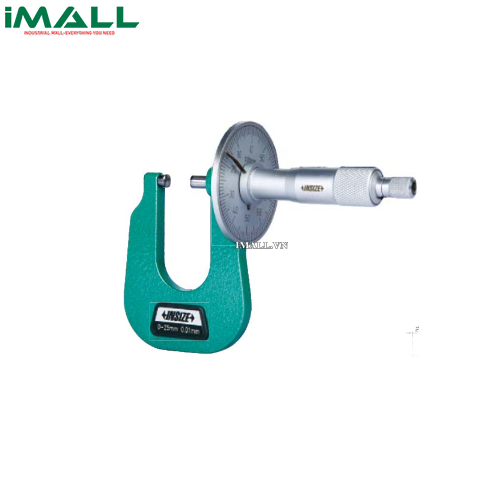Panme đo độ dày tấm kim loại cơ khí INSIZE 3263-50A (0-50mm/0.01mm/SR5)