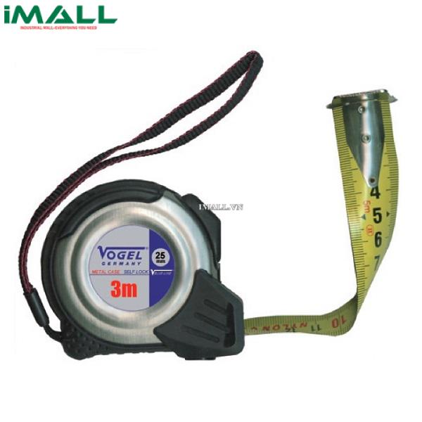 Thước cuộn vỏ inox, sợi thép, đầu thước có nam châm Vogel 141403 (3m)