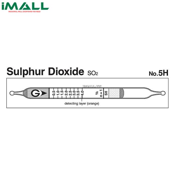 Ống dò đo nhanh Sulfur dioxide SO2 Gastec 5H (0,05 ~ 8%)