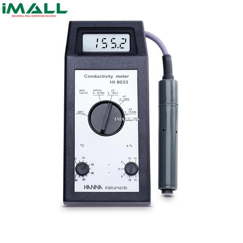 Máy đo EC/TDS cầm tay HANNA HI8033 (0.0 to 199.9 µS/cm; 0 to 1999 µS/cm; 0.00 to 19.99 mS/cm)