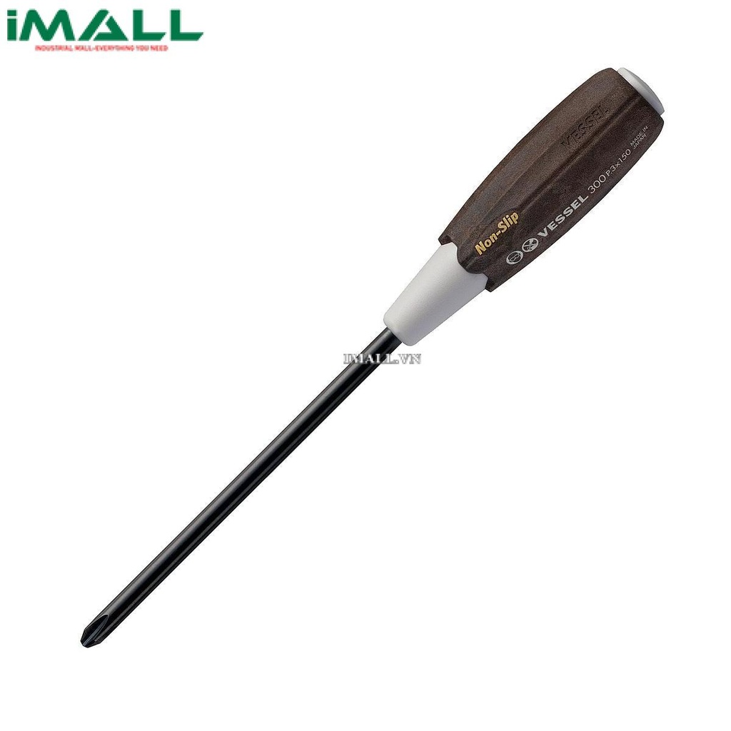 Tô vít 4 cạnh cán gỗ chống trượt Vessel 300 (No.3x150mm)