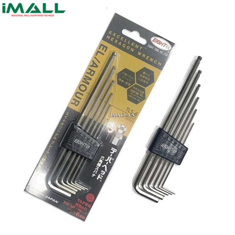 Bộ lục giác chìm đầu bi EIGHT TLS-6 (6 cái, 1.5~5mm)