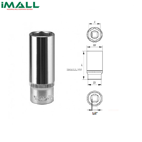 Khẩu tuýp sao sáu cạnh loại dài Yato YT-5107 (1-1/4")