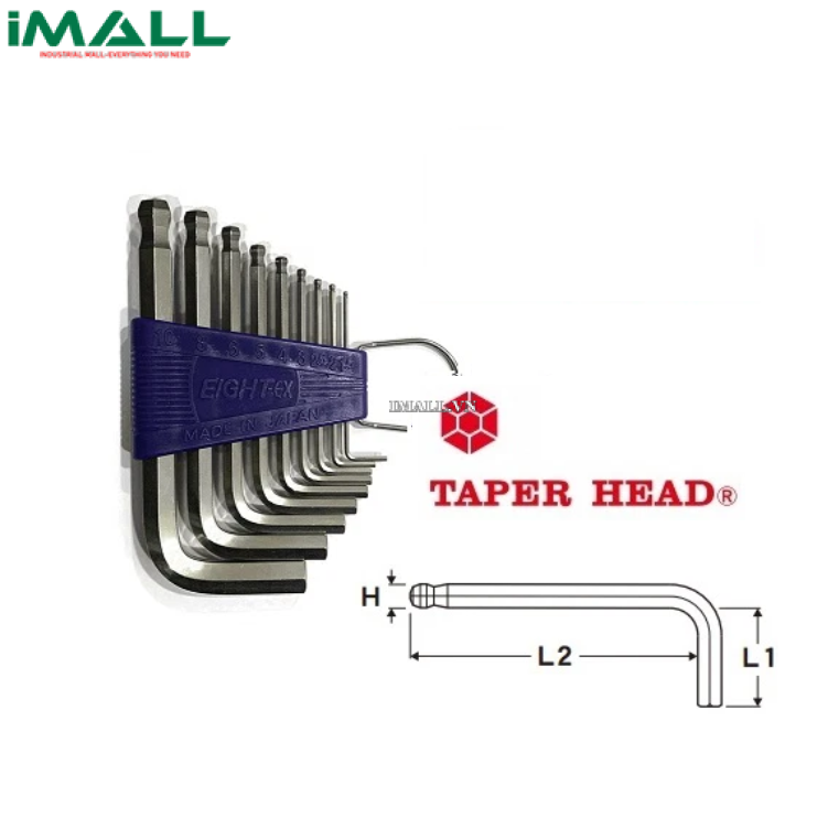 Bộ lục giác chìm EIGHT TS-9 (9 cái, 1.5mm~10mm)