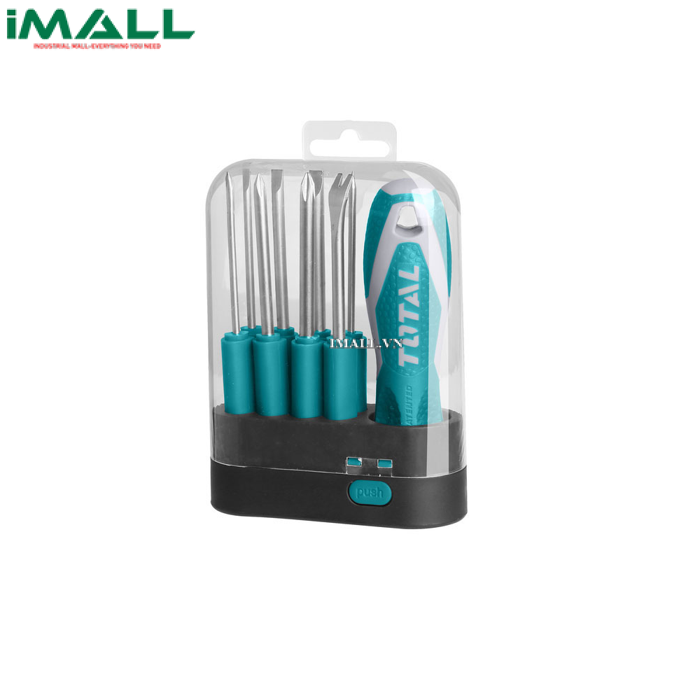 Bộ đầu tuốc nơ vít (tô vít) 9 chi tiết Total THT250906