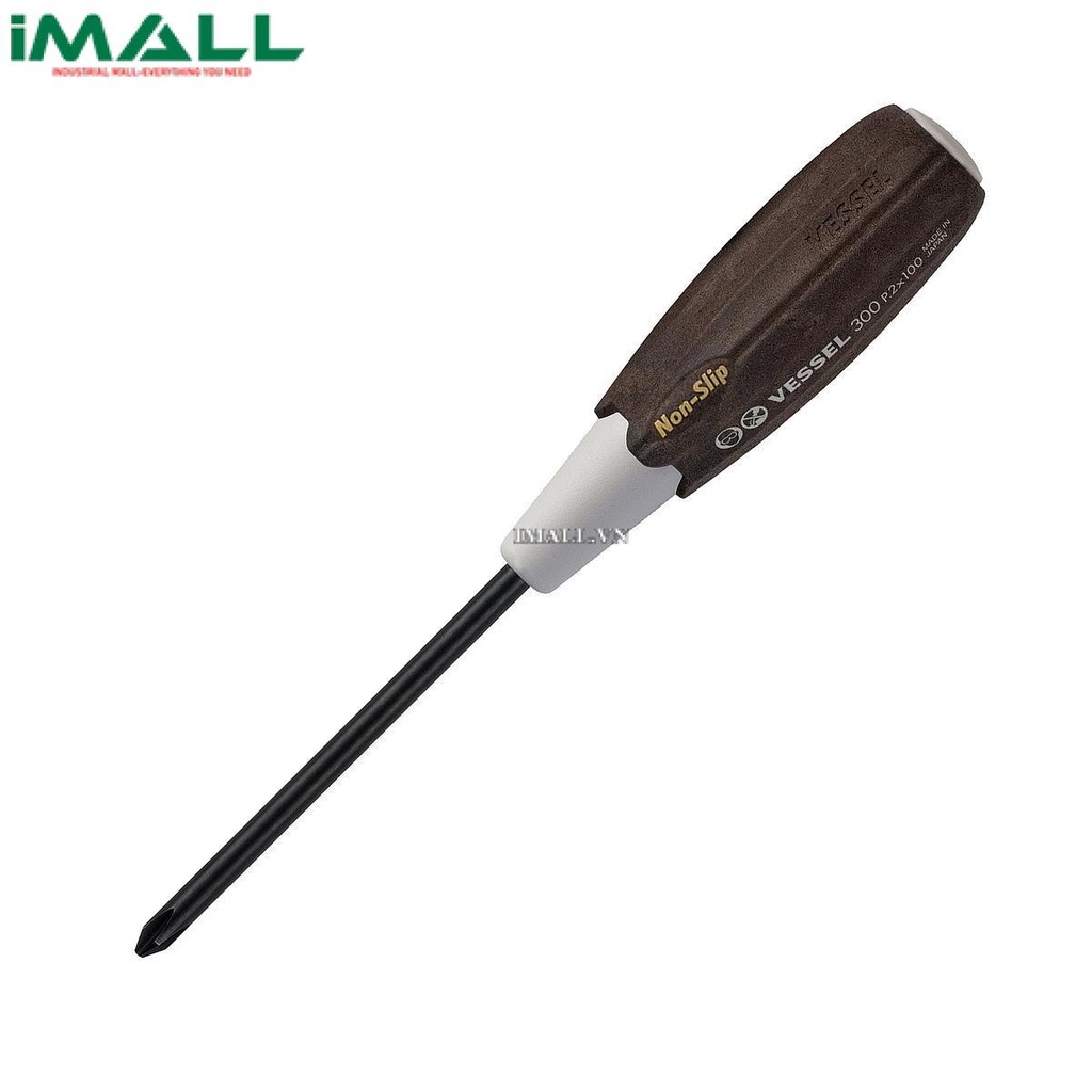 Tô vít 4 cạnh cán gỗ chống trượt Vessel 300 (No.2x100mm)