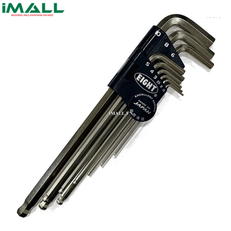 Bộ lục giác chìm đầu bi EIGHT TLS-9N (9 cái, 1.5~10mm)