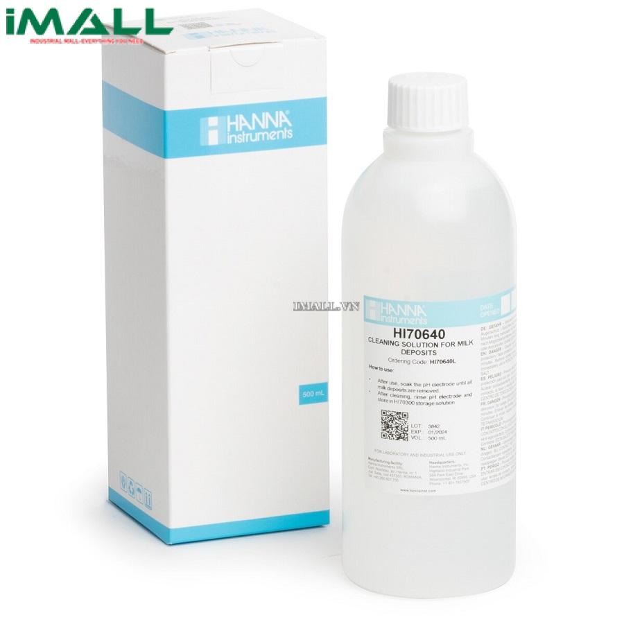 Dung Dịch Rửa Điện Cực Trong Sữa HANNA HI70640L (500 mL)