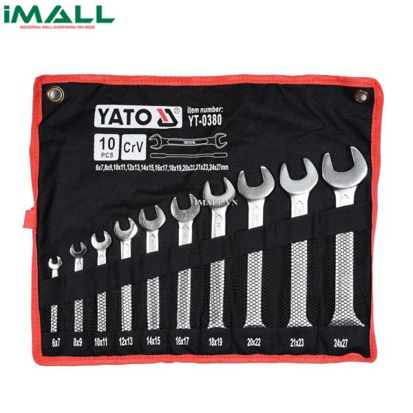 Bộ cờ lê 2 đầu miệng hệ mét 10 chi tiết Yato YT-0380