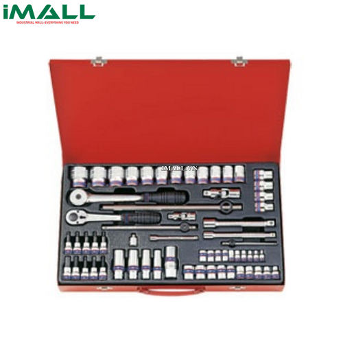 Bộ tuýp 62 chi tiết hệ mét Kingtony 9063MR01 (1/4" + 3/8” + 1/2")
