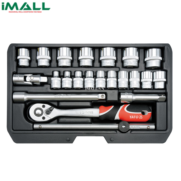Bộ tuýp tay vặn tổng hợp 22 chi tiết Yato YT-38561 (3/8")