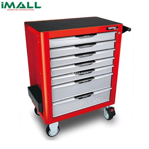 Xe đẩy thiết bị dụng cụ 214 món Toptul GE-21418 seri màu đỏ