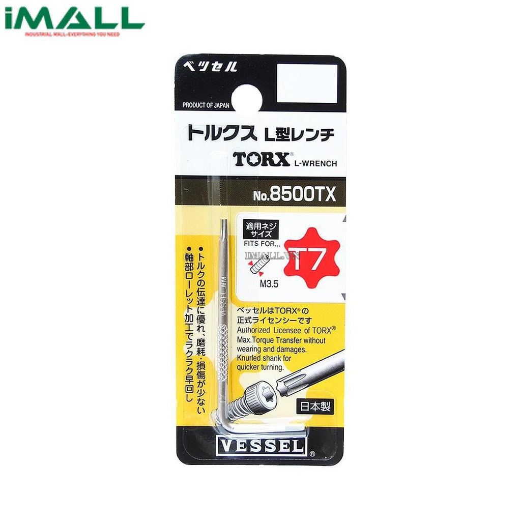 Chìa vặn hoa thị chữ L Vessel 8500TX (T7) (144302)