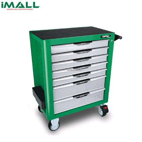 Xe đẩy thiết bị dụng cụ 214 món Toptul GE-21407 seri màu xanh lục
