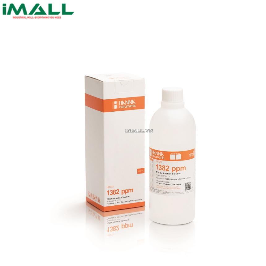 Dung Dịch Hiệu Chuẩn TDS 1382 mg/L (ppm) HANNA HI7032L (Chai 500mL)