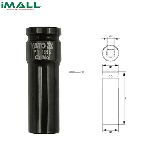 Tuýp mở ống bu lông dài chống trượt Yato YT-1596 (1/2", 18mm)