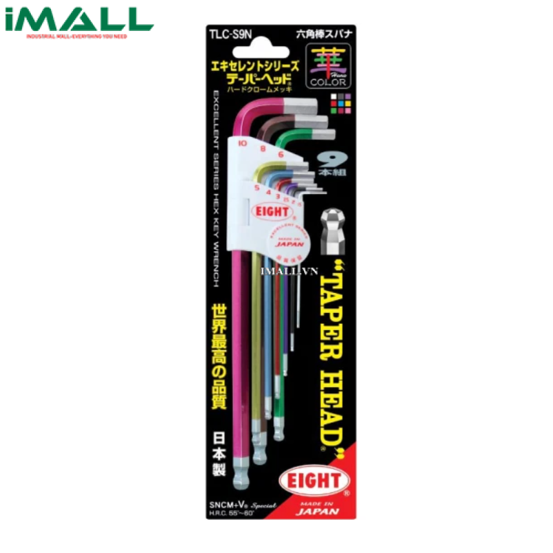 Bộ lục giác màu EIGHT TLC-S9N (9 cái, 1.5~10mm)