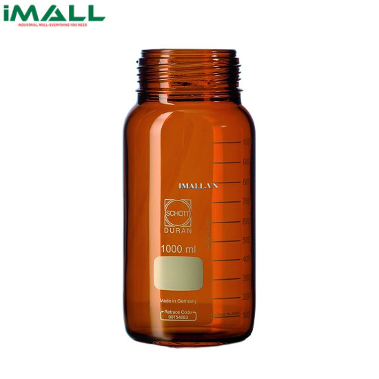 Chai trung tính nâu miệng rộng, GLS 80, 3500ml, không nắp, không vòng đệm Duran 218666901