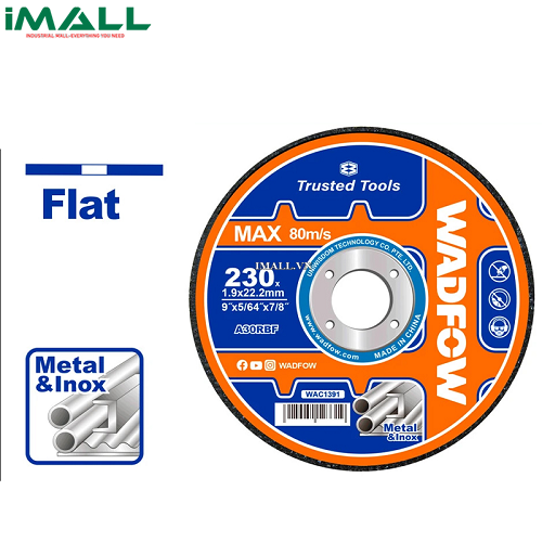 Đá cắt kim loại 230x1.9x22.2mm Wadfow WAC1391