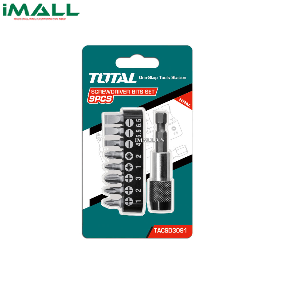 Bộ đầu tua vít 9 chi tiết Total TACSD3091
