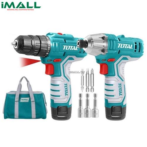 Bộ combo máy siết vít và máy khoan dùng pin 12V Total TKLI1201