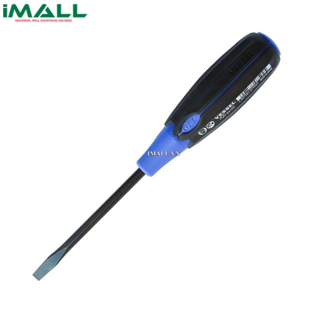 Tô vít 2 cạnh cán nhựa mềm Vessel 700 (6x100mm)