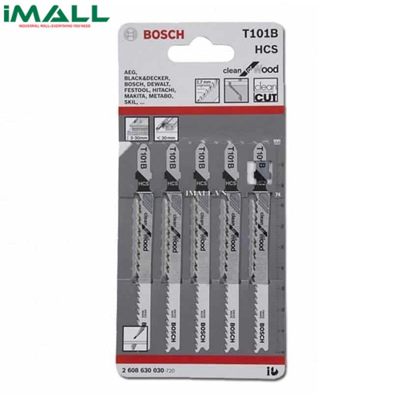 Bộ 5 lưỡi cưa lọng cho gỗ T 101 B BOSCH 2608630030