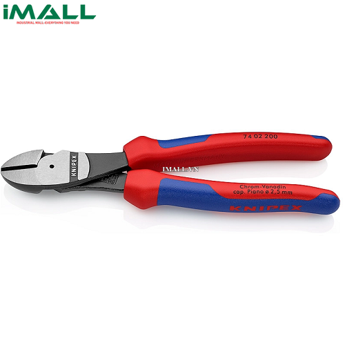 Kìm Cắt Thân Chéo (200mm Cắt Thép Lò Xo Ø 2.5 mm) Knipex 74 02 200