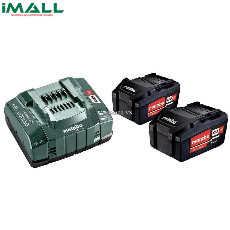 Bộ 2 pin Lion 5.2 Ah METABO BASIC SET 2 X 5.2 AH (5.2 Ah) (685051000)