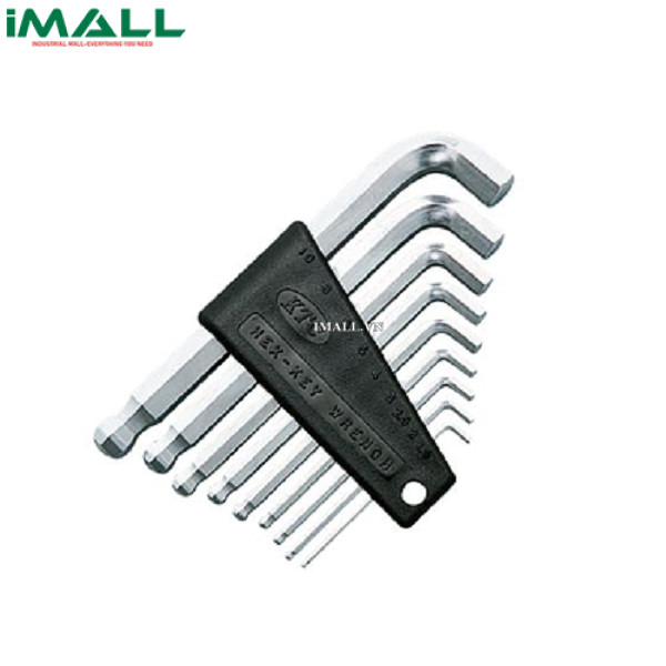 Bộ chìa lục giác 9 chiếc KTC HLDS2009 ( 1.5-10 mm, đầu bi, cạnh ngắn)