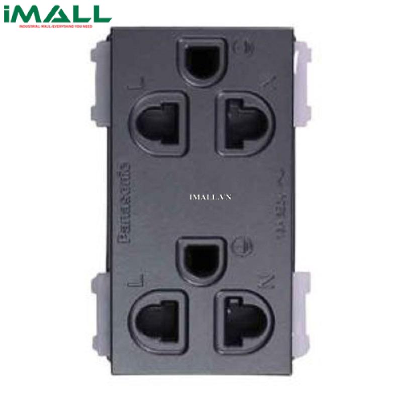Ổ cắm đôi có màn che và dây nối đất PANASONIC WEV1582MYH