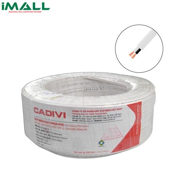 Dây điện đôi Cadivi VCmo 2×1 mm2 (Trắng) – 300/500V