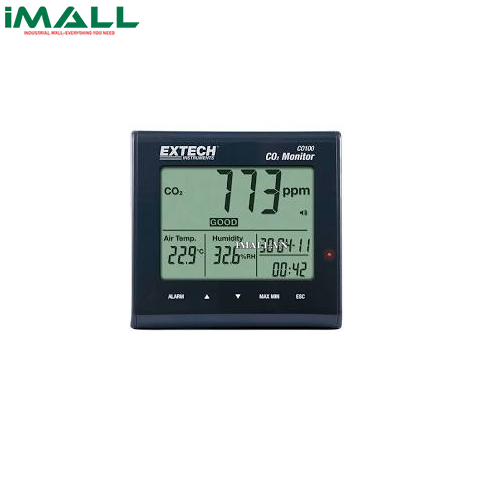 Máy đo khí CO2, nhiệt độ, độ ẩm trong nhà Extech CO100 (0 - 9,999ppm)