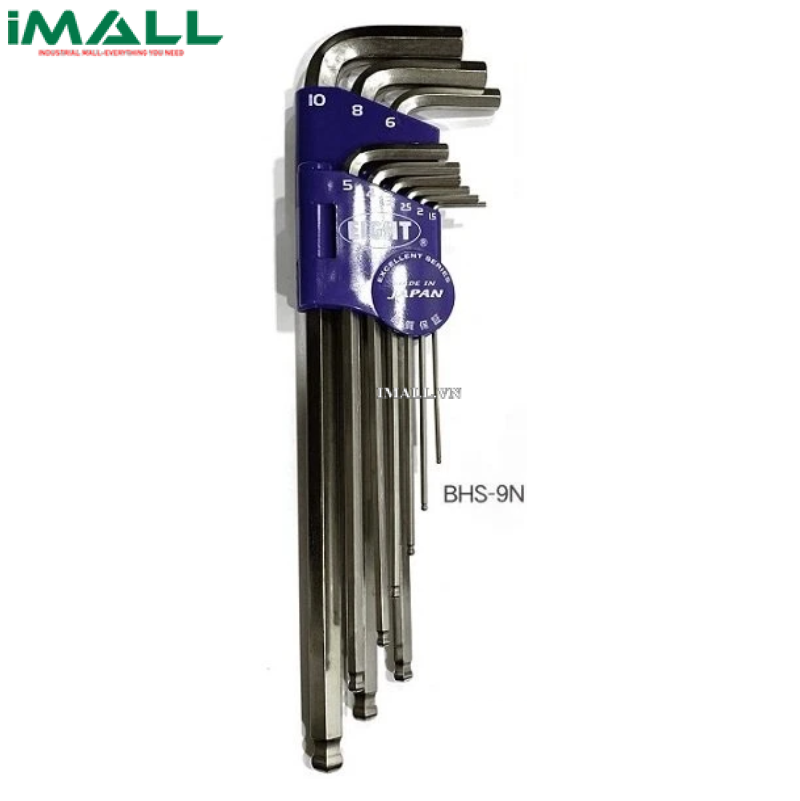 Bộ lục giác đầu bi EIGHT BHS-9N (9 cái, 1.5-10mm)