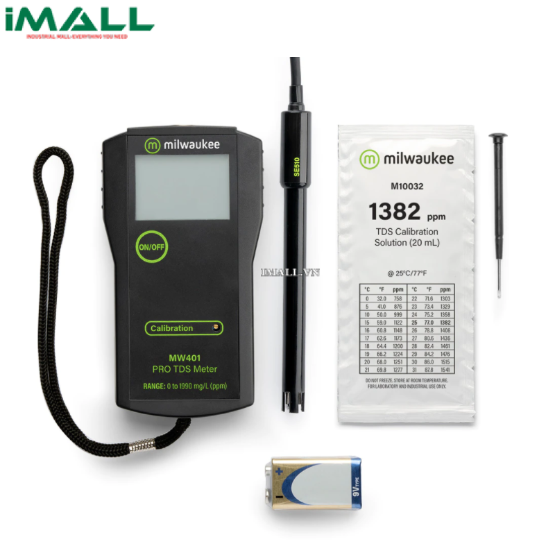 Máy đo tổng chất rắn hòa tan (TDS) MILWAUKEE MW401 (Pro) (0~1990 mg/L (ppm))