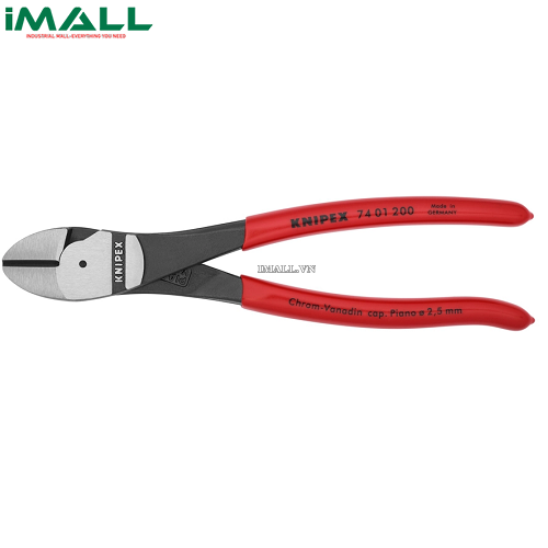Kìm Cắt Thép Thân Chéo (200mm Cắt Thép Lò Xo Ø 2.5 mm) Knipex 74 01 200