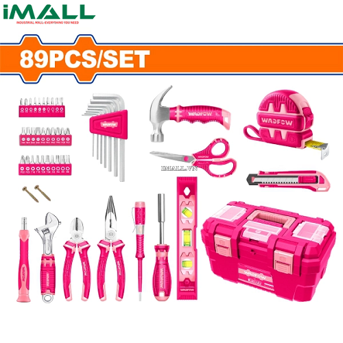 Bộ 89 món dụng cụ cầm tay (hồng) Wadfow WHS3B89