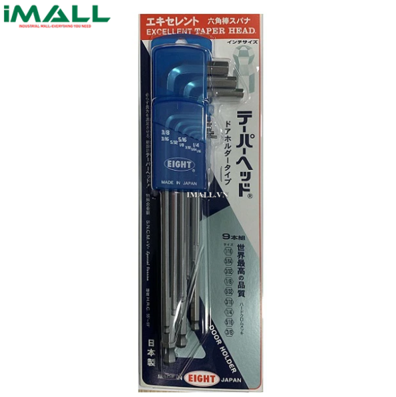 Bộ lục giác hệ inch EIGHT TEL-S9ZD (9 cỡ, 1/16~3/8")