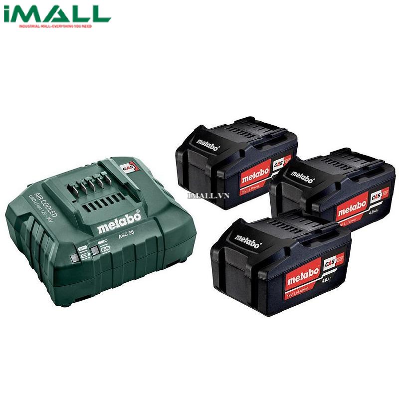 Bộ 3 pin Lion 4 Ah METABO BASIC SET 3 X 4.0 AH (4 Ah) (685049000)