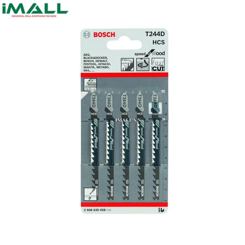Bộ 5 lưỡi cưa lọng cho gỗ T 244 D BOSCH 2608630058