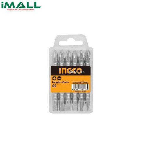 Bộ mũi vít bake 2 đầu(PH2x50mm) 10 cái INGCO SDB21PH223