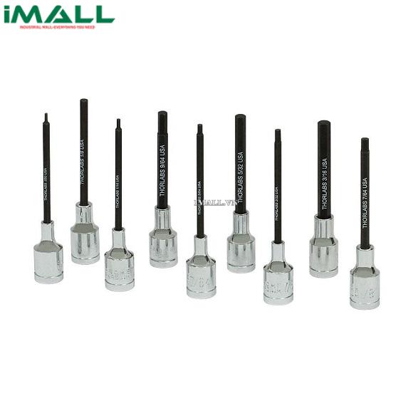 Bộ chìa lục giác đầu vuông THORLABS BDSH-KIT (9-Piece, 1/4")