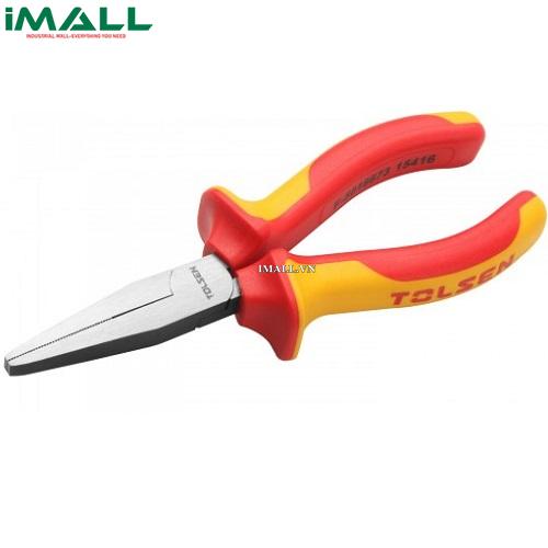 Kìm nhọn mũi dẹp cách điện Tolsen V38156 (6″)