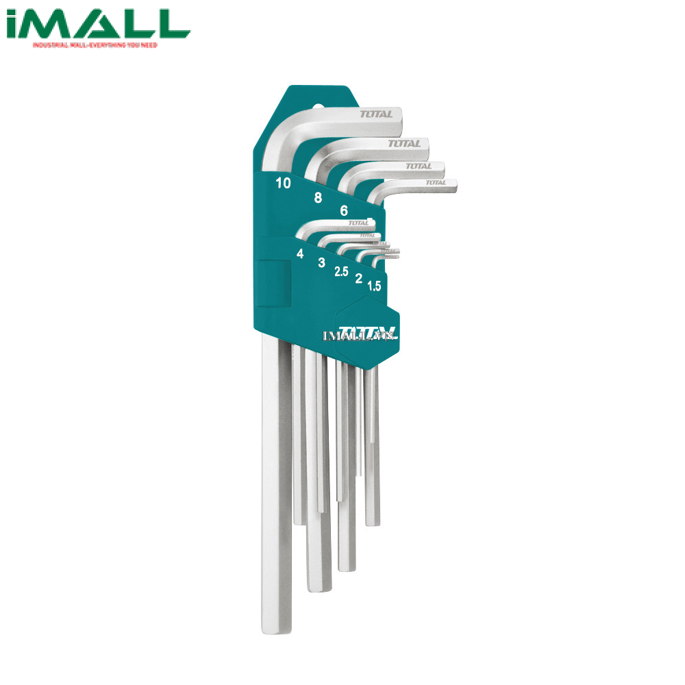 Bộ lục giác đầu bằng 9 chi tiết (1.5-10mm) hệ mét Total THT106191