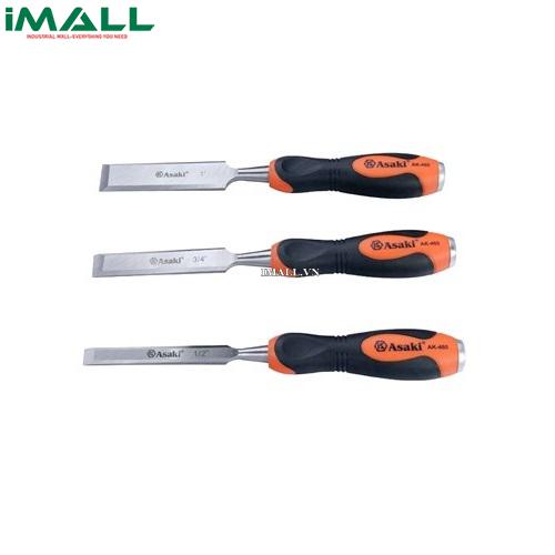 Bộ đục gỗ 3 cây cán cao su cao cấp Asaki AK-460