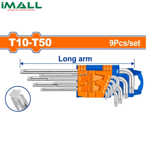 Bộ 9 chìa lục giác sao T10-T50 Wadfow WHK3291